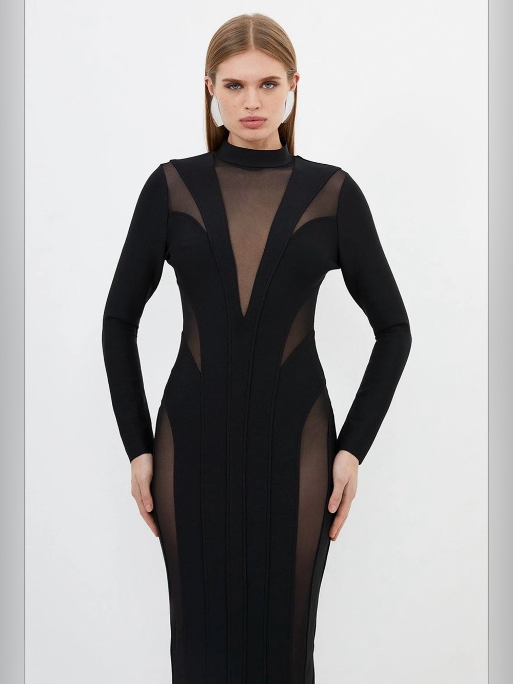 Karen Millen RARE mesh bandage bodycon dress